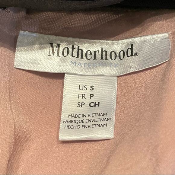 Motherhood Maternity Occasion Fit Flare Polka Dot Black Blush Dress Size Small - Picture 8 of 8